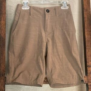 Boys size 8S/22 tan Quiksilver amphibian shorts.